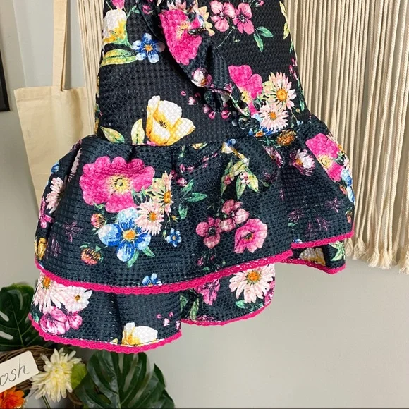 Tahari Baby NWT 2 Piece Floral Tulle Lined Sleeveless Dress Size 18 Month - Picture 5 of 14